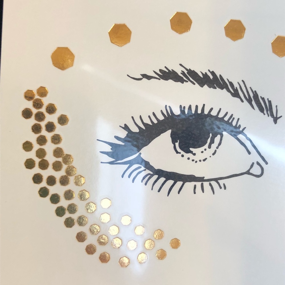 Eye tattoo jewel festival face makeup glitter rave - Picture 5 of 7